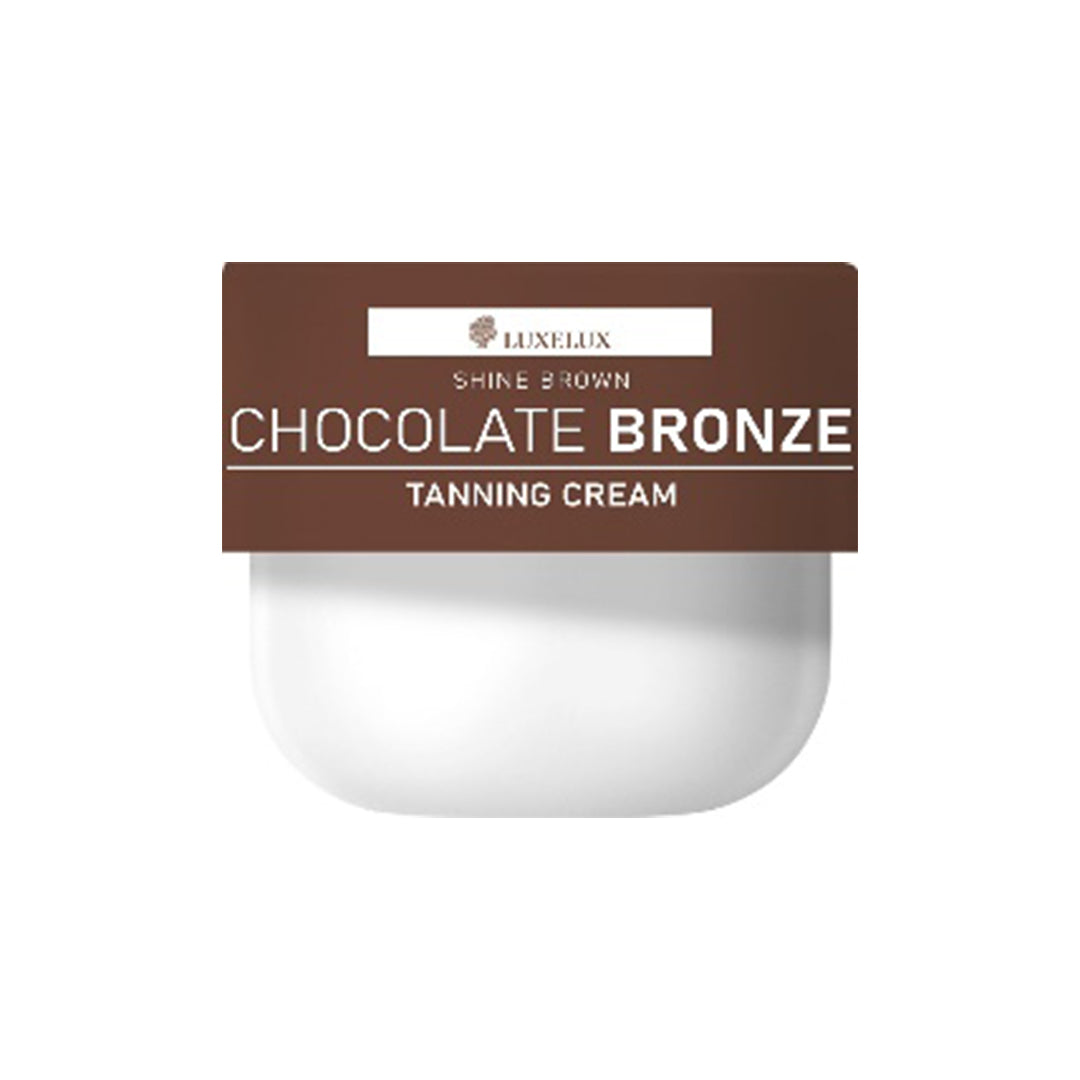 Krem do opalania o odcieniu brązowego miedzi i smaku czekolady dla rozświetlonej skóry Luxelux Przyspieszacz opalania 280g