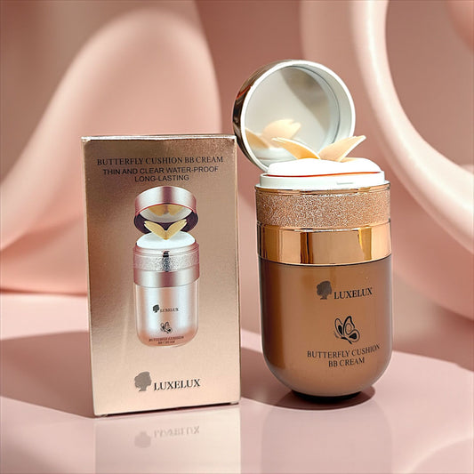 LUXELUX Butterfly Cushion BB Cream – Podkład w poduszce z puszkiem „Motylek” i lustereczkiem – 30g