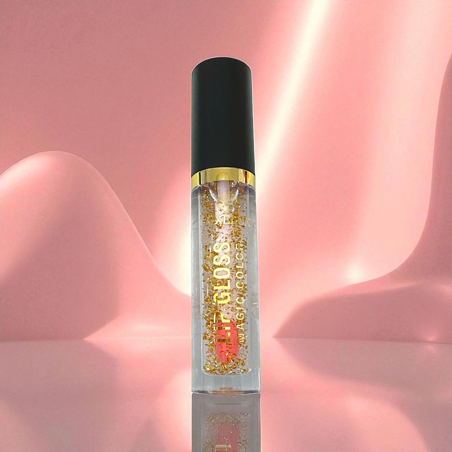 LUXELUX Olejek do Ust z Płatkami Złota – Transparentny, Termoaktywny, 5 ml