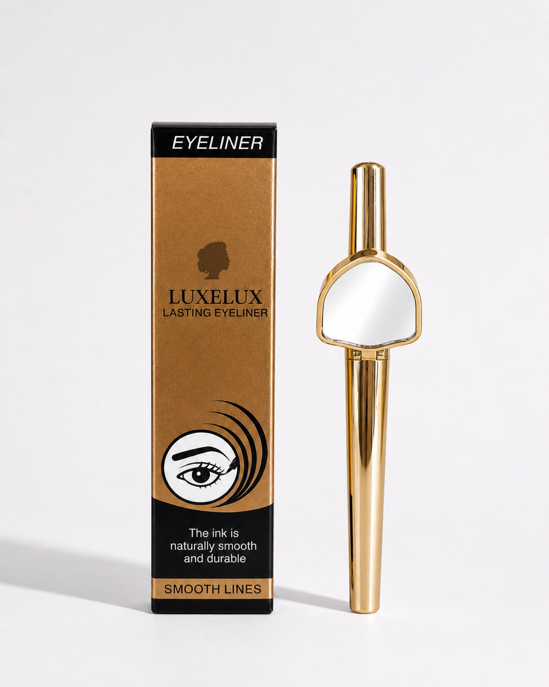 LUXELUX Lasting Eyeliner Smooth Lines z lusterkiem – wodoodporny eyeliner 1 ml