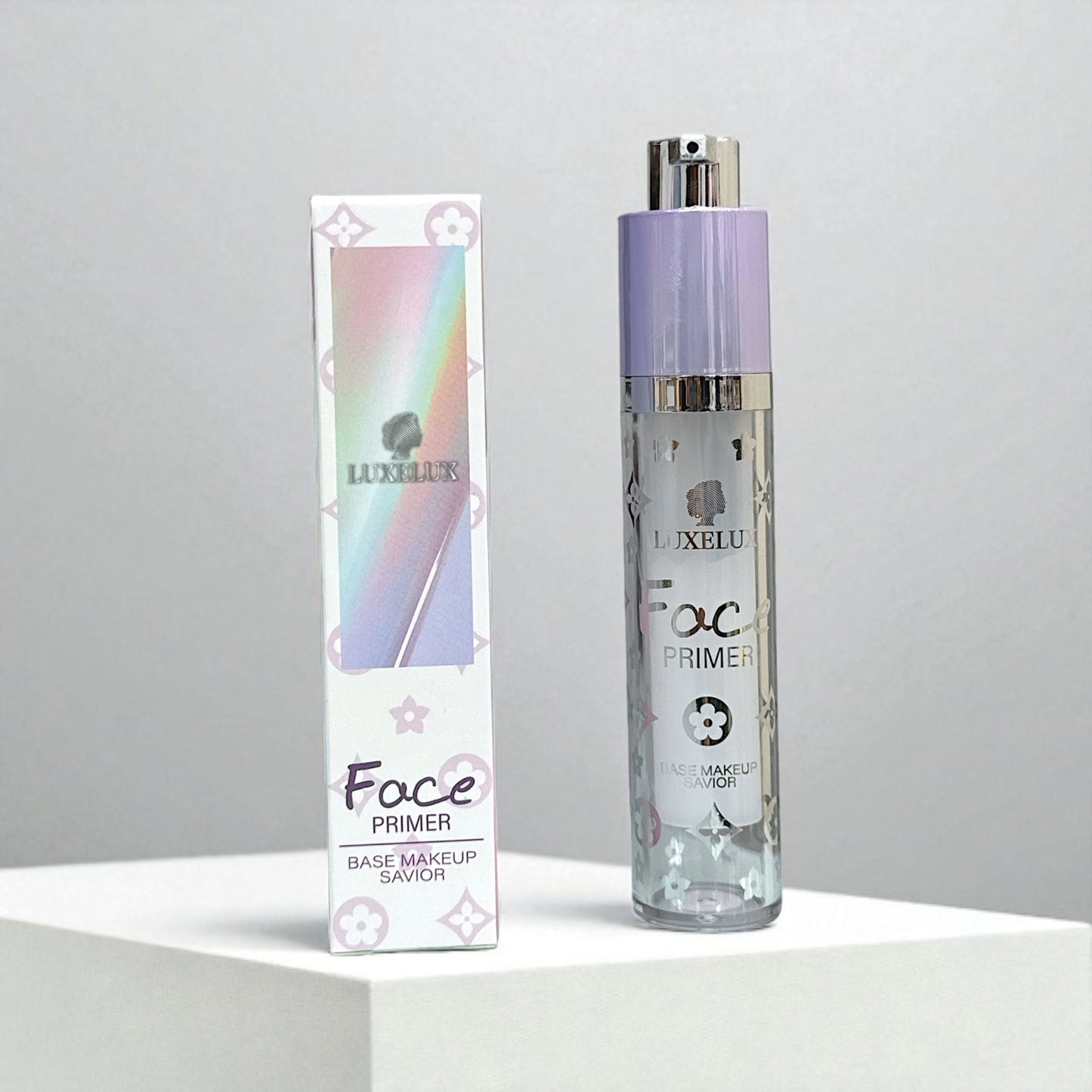 LUXELUX Baza Pod Makijaż 12ml – Wysokie Nawilżenie, Obrotowa Pompka, Wygodna w Podróży