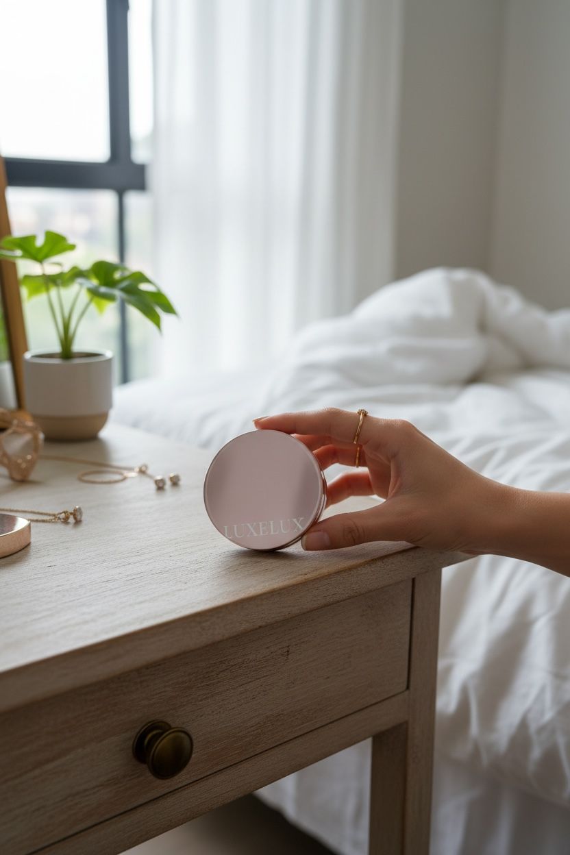 LUXELUX Pink – Lekki całodzienny podkład cushion z trwałym efektem, ciemniejszy odcień
