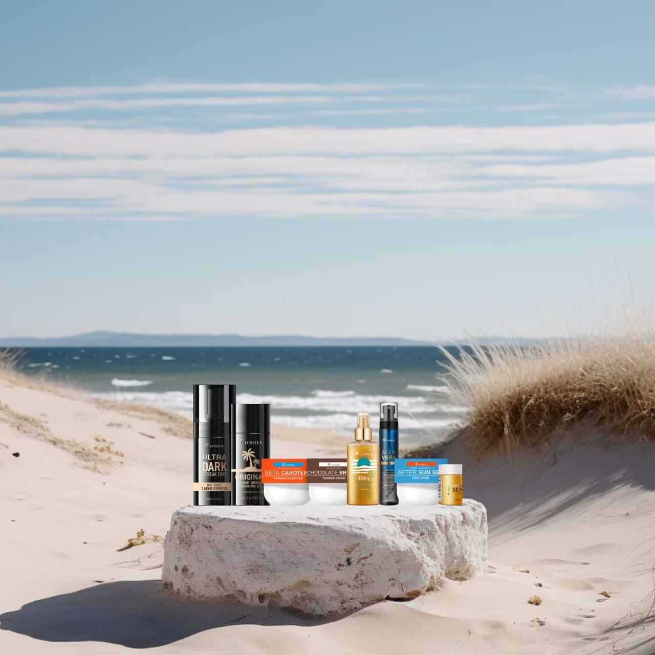 Linia kosmetyków do przyspieszania opalania