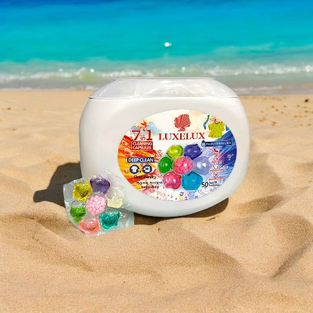 Luxelux Kapsułki do prania 7w1 (50 szt.) – Kwiatowy kształt Z perfumowanym zapachem i długotrwałą świeżością