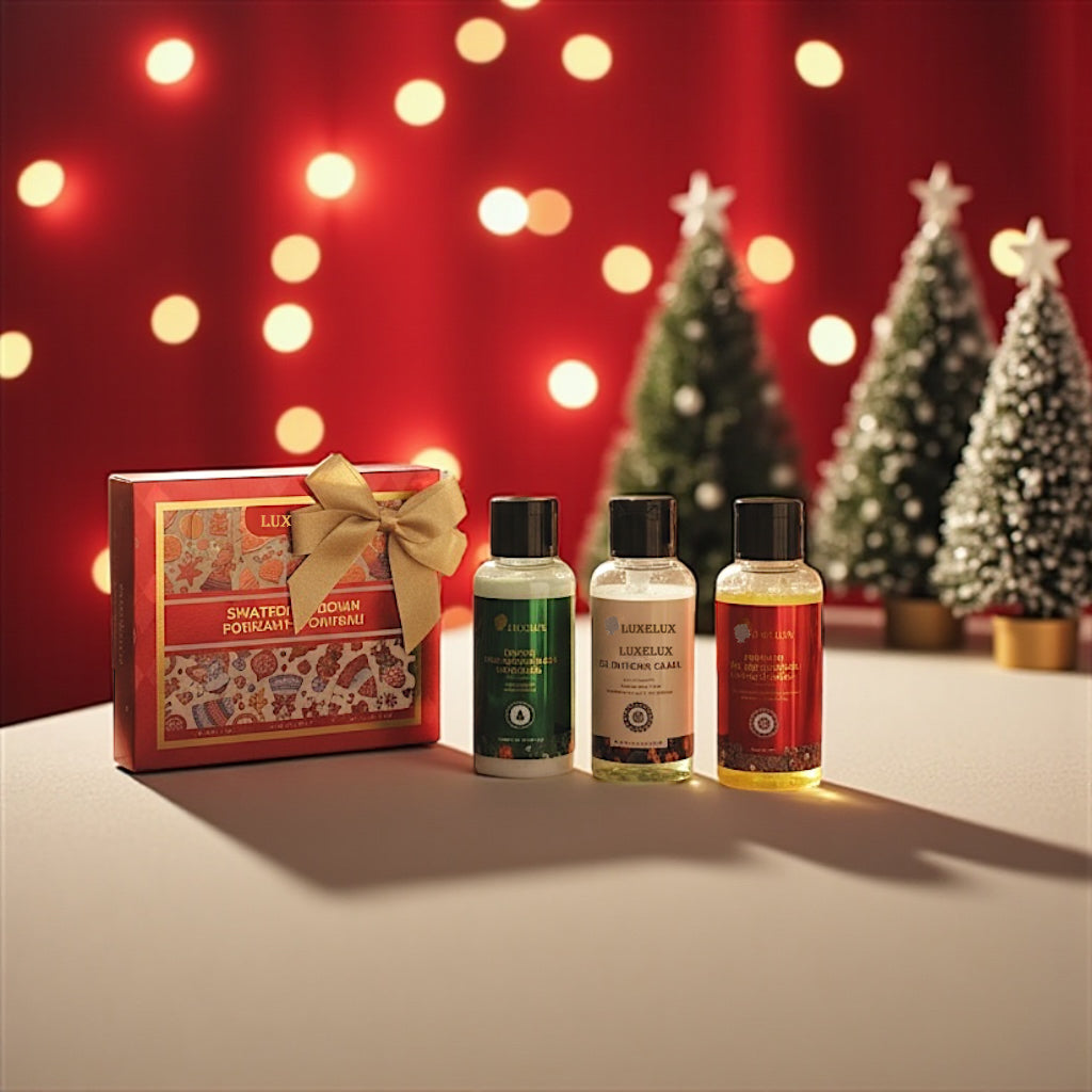 🎄 LUXELUX Zestaw podróżny – Kolekcja Świąteczna 50 ml