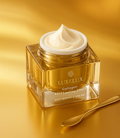 💛 LUXELUX Gold Essence Collagen+ 48H Lasting Effect – Krem do twarzy (Anti-Wrinkle Cream)