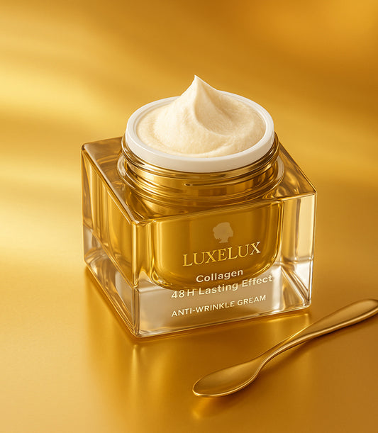 💛 LUXELUX Gold Essence Collagen+ 48H Lasting Effect – Krem do twarzy (Anti-Wrinkle Cream)