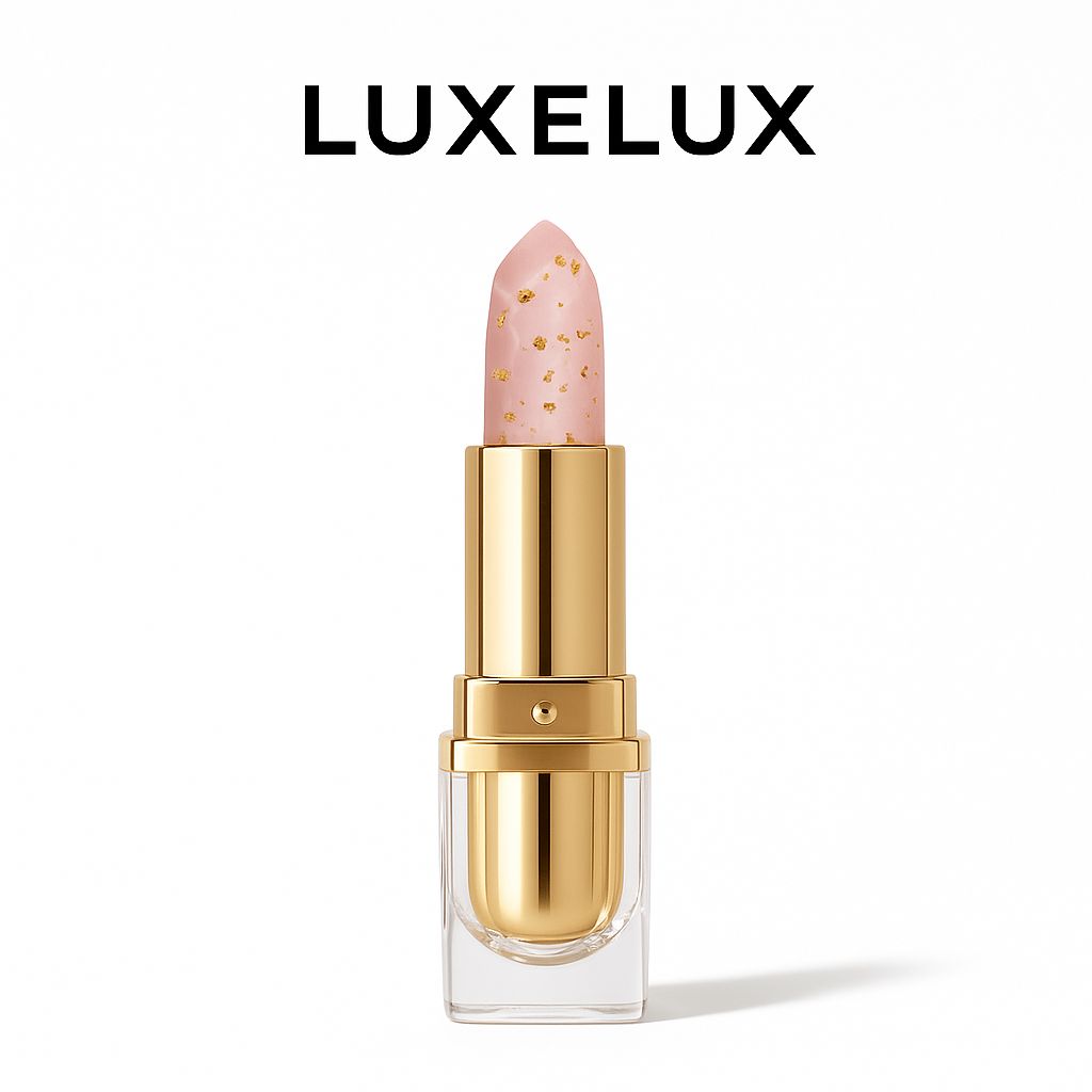 LUXELUX Pomadka do ust 24K Pure Gold – transparentna, zmieniająca kolor z drobinkami złota