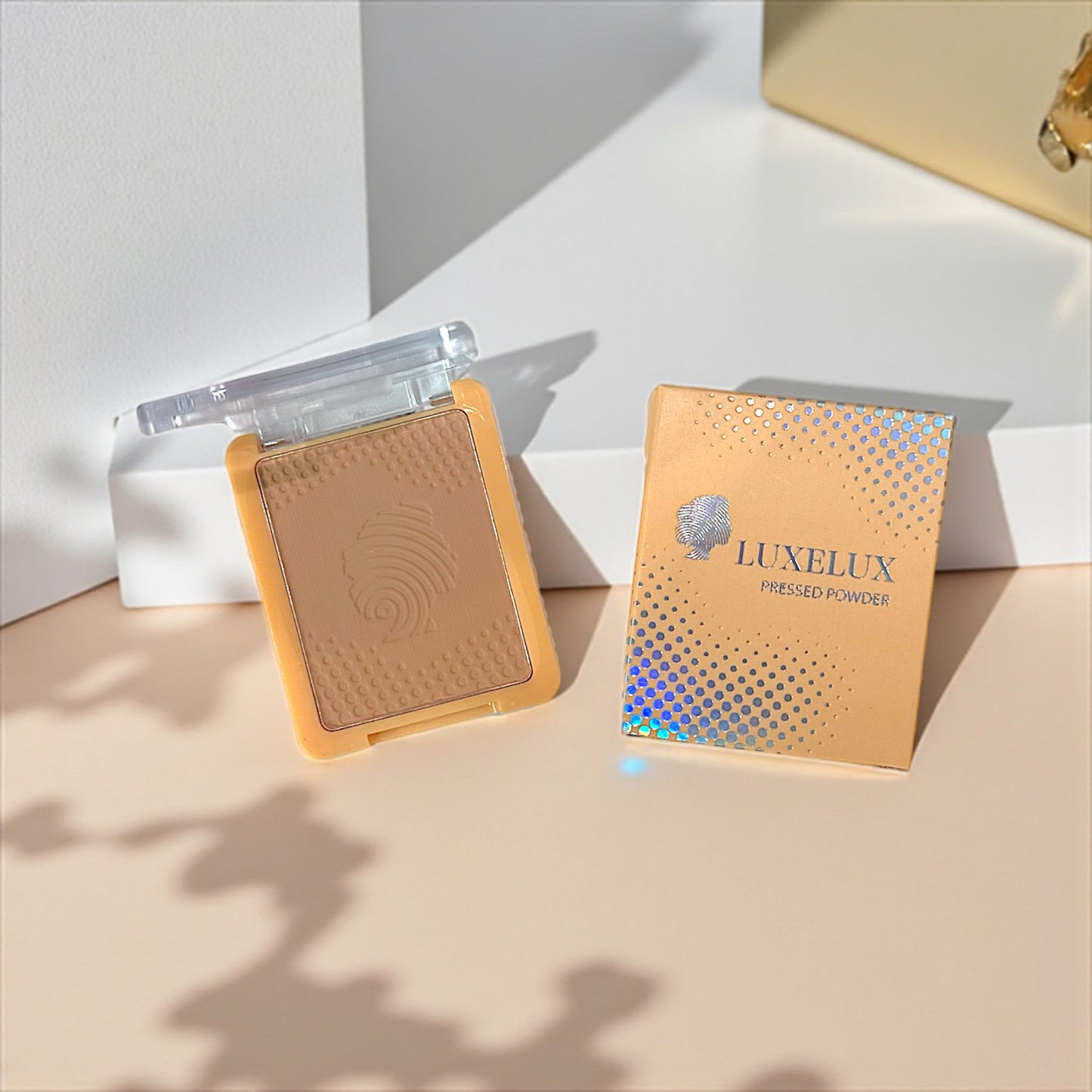 Jedwabisty Puder Prasowany LUXELUX 8g – Perfekcyjny Mat