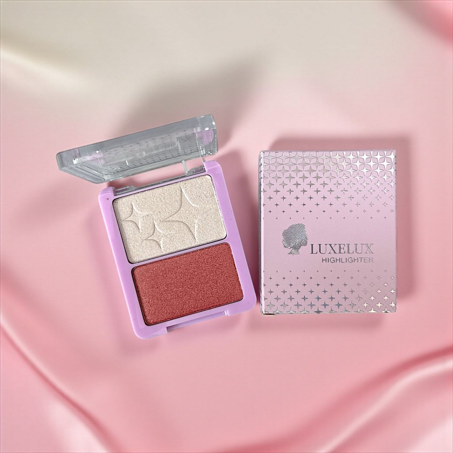 LUXELUX Rozświetlacz do twarzy Duo Highlighter 2 kolory – 7g