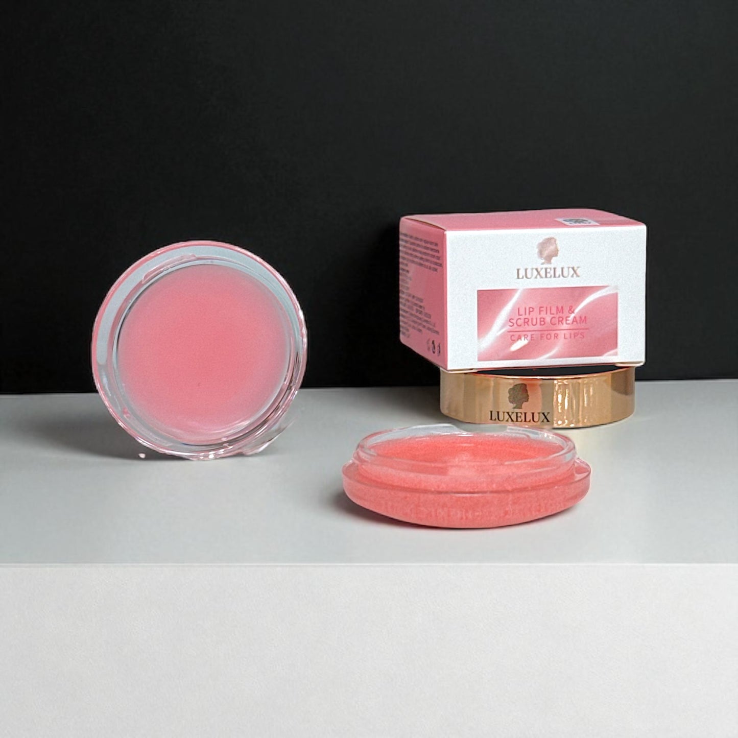 🍑 Brzoskwiniowy peeling do ust + maseczka 2 w 1  LUXELUX | 6g peeling + 4,5g maseczka do ust