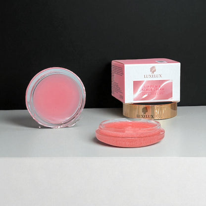 🍑 Brzoskwiniowy peeling do ust + maseczka 2 w 1  LUXELUX | 6g peeling + 4,5g maseczka do ust