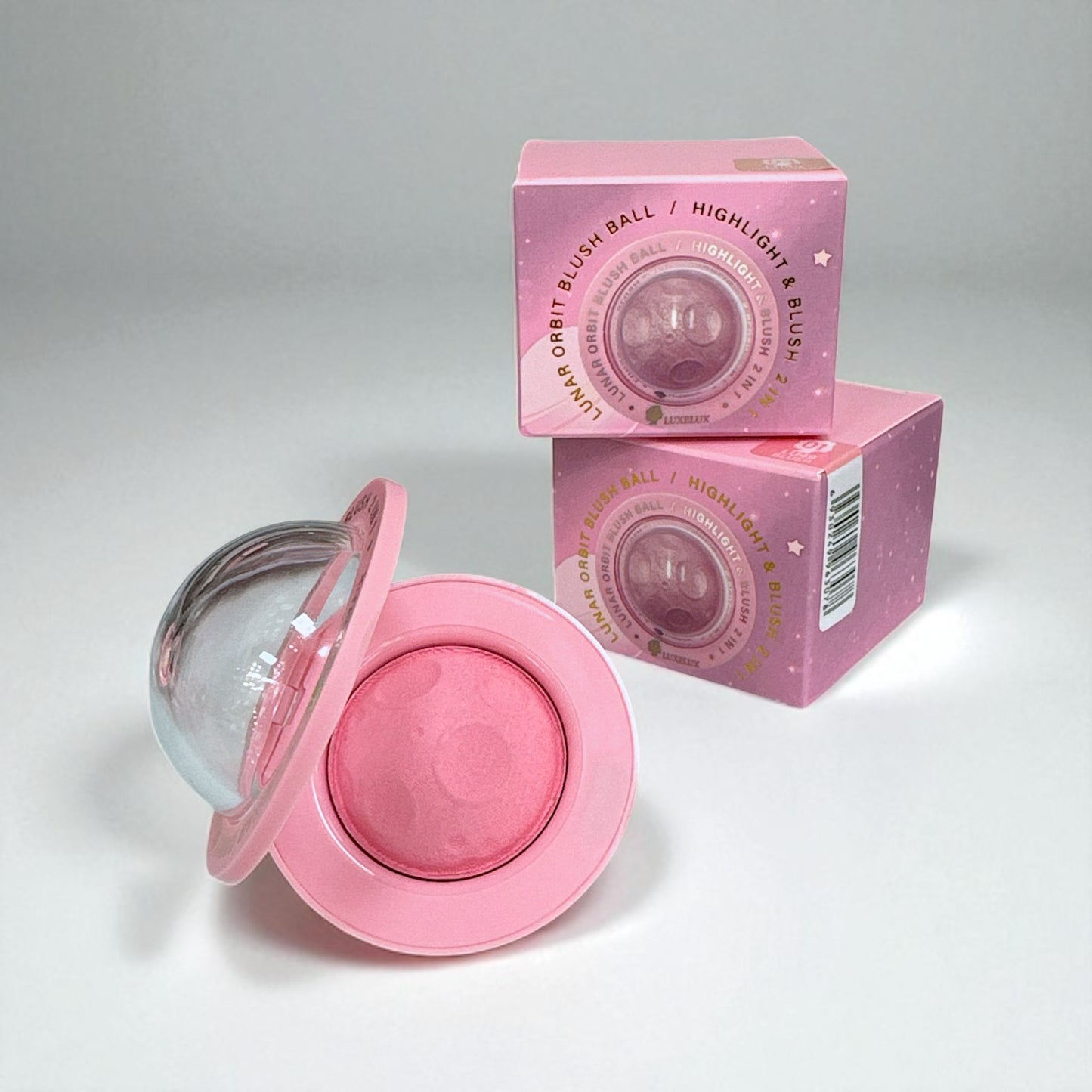 🌙 LUXELUX Luna Orbit Blush Ball – Róż + Rozświetlacz + Cień 3 w 1  Magnetyczna kulka z potrójnym efektem | 7g