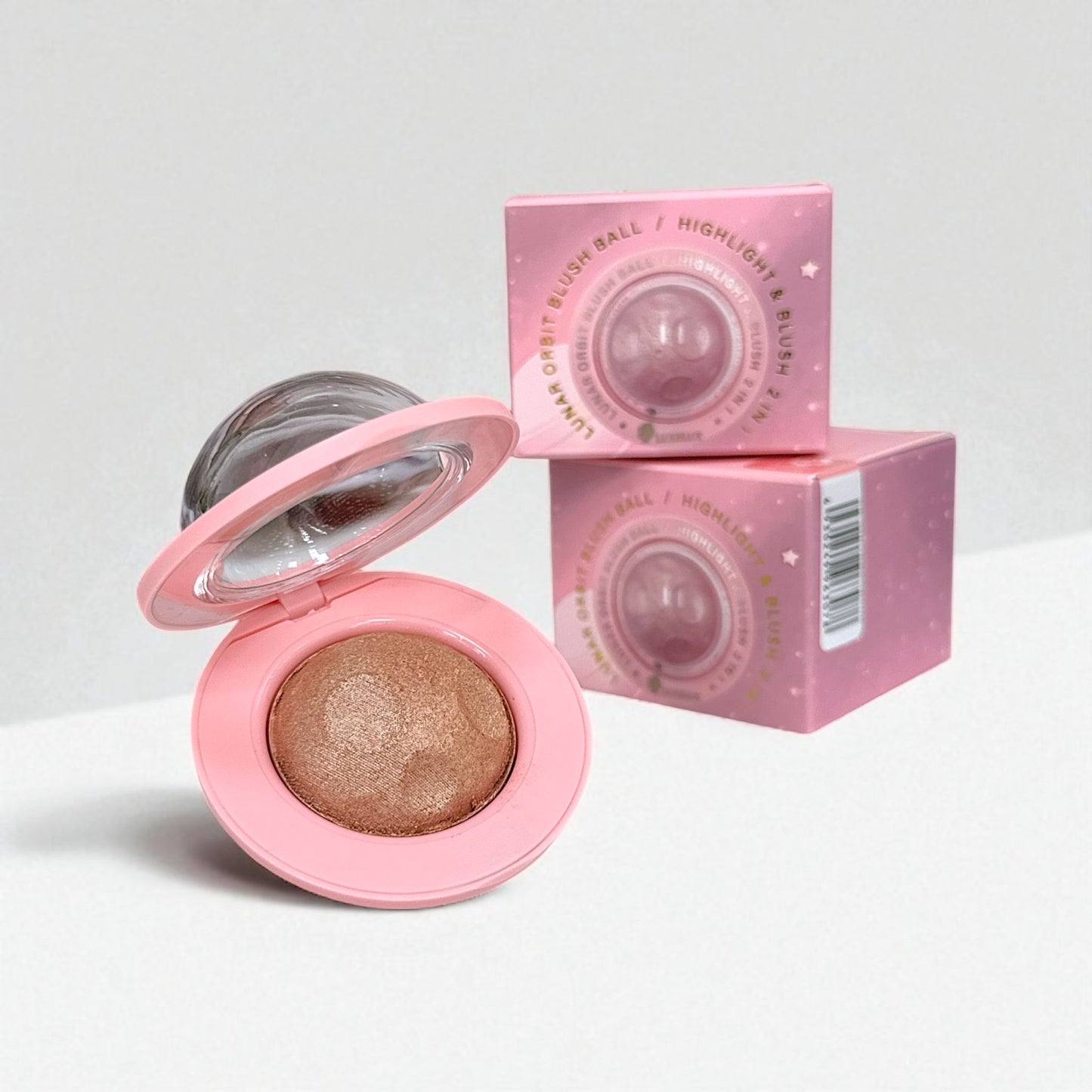 🌙 LUXELUX Luna Orbit Blush Ball – Róż + Rozświetlacz + Cień 3 w 1  Magnetyczna kulka z potrójnym efektem | 7g