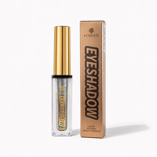 LUXELUX Liquid Eyeshadow 01 – srebrny płynny cień do powiek z efektem blasku 5 ml