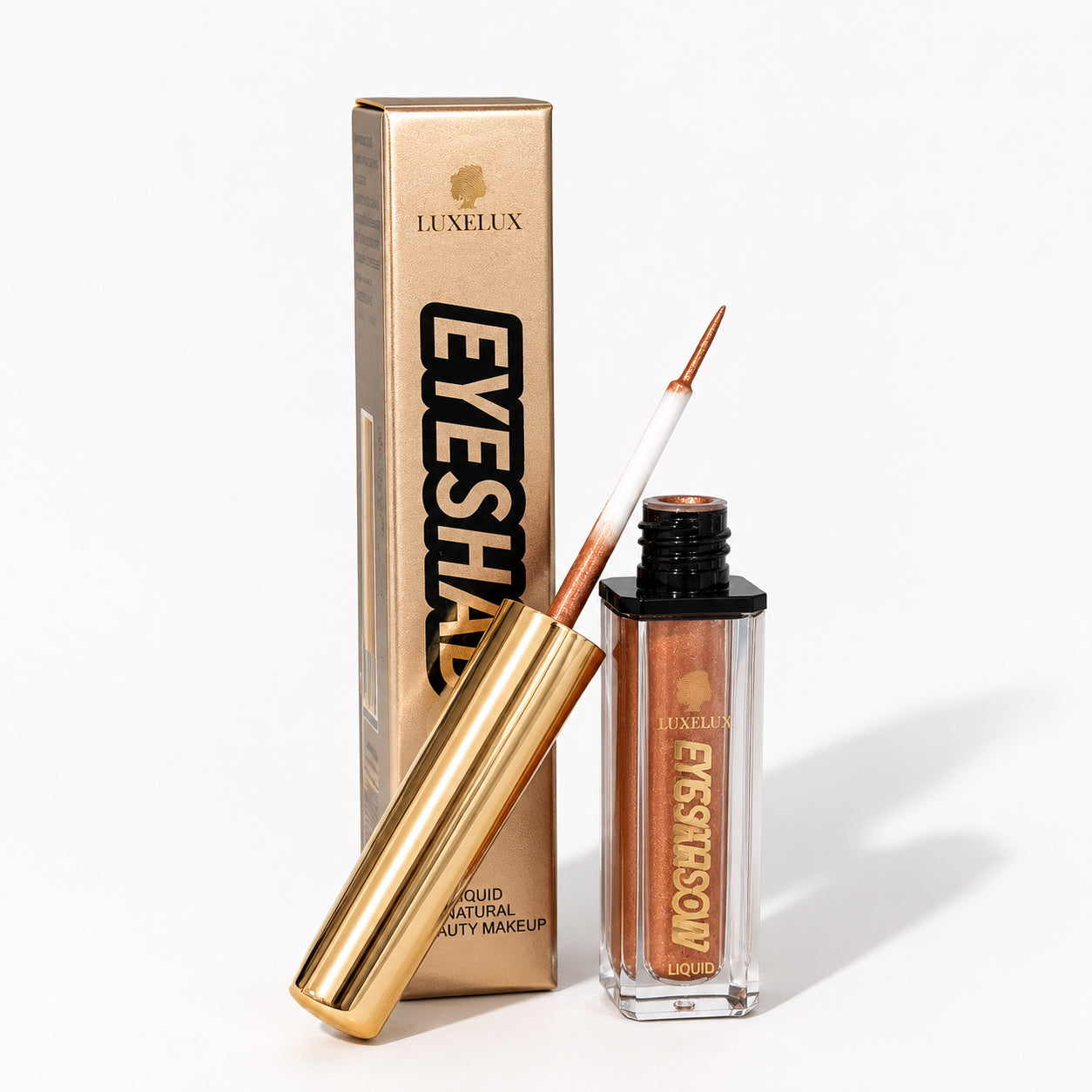 LUXELUX Liquid Eyeshadow 01 – srebrny płynny cień do powiek z efektem blasku 5 ml