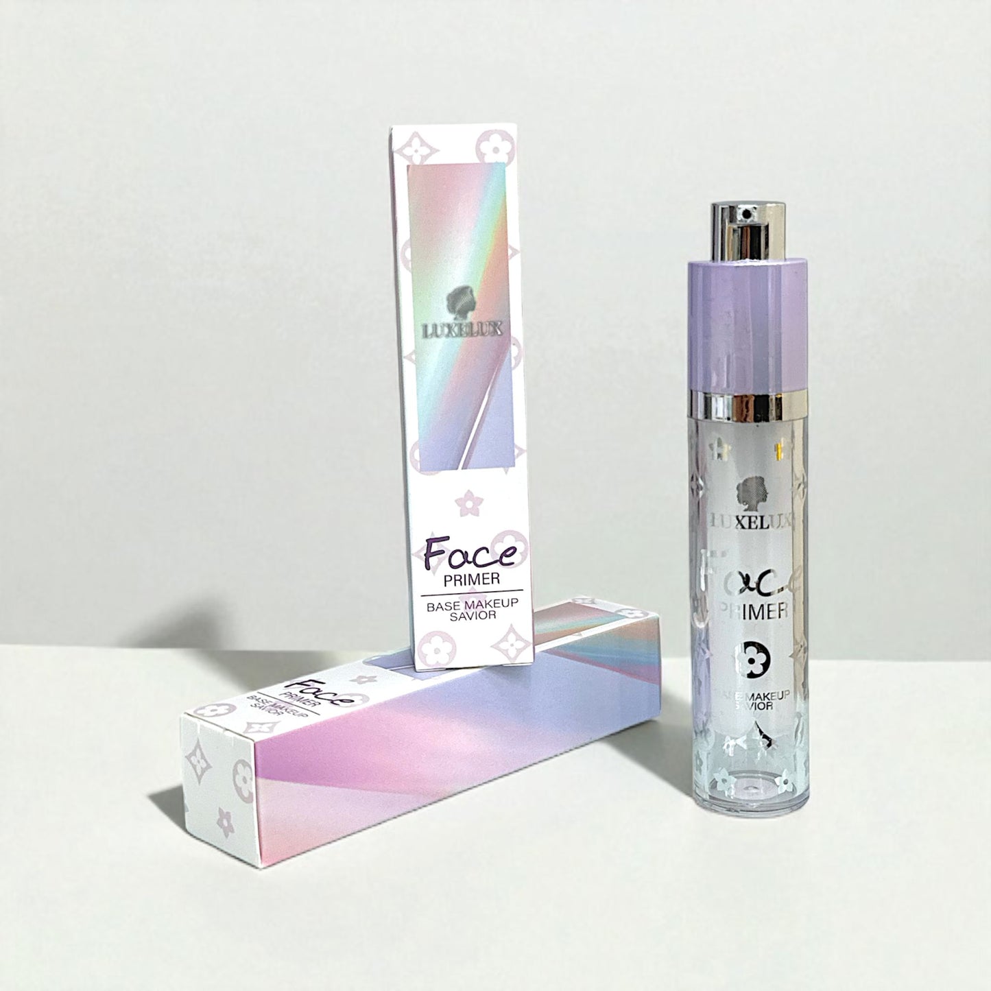 LUXELUX Baza Pod Makijaż 12ml – Wysokie Nawilżenie, Obrotowa Pompka, Wygodna w Podróży