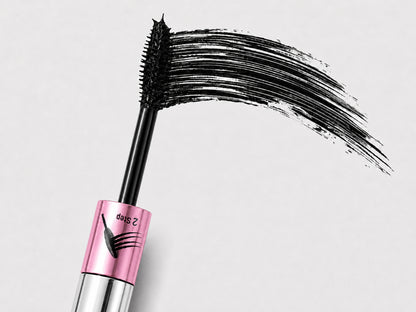LUXELUX Double Effect Mascara 2w1 – Wodoodporny Tusz do Rzęs | Wydłużenie & Objętość